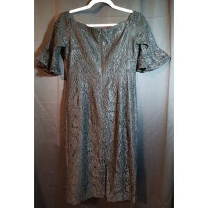 Nanette Lepore Lace Sheath Dress Black Midi Women’s Size 4 Evening Elegant Style